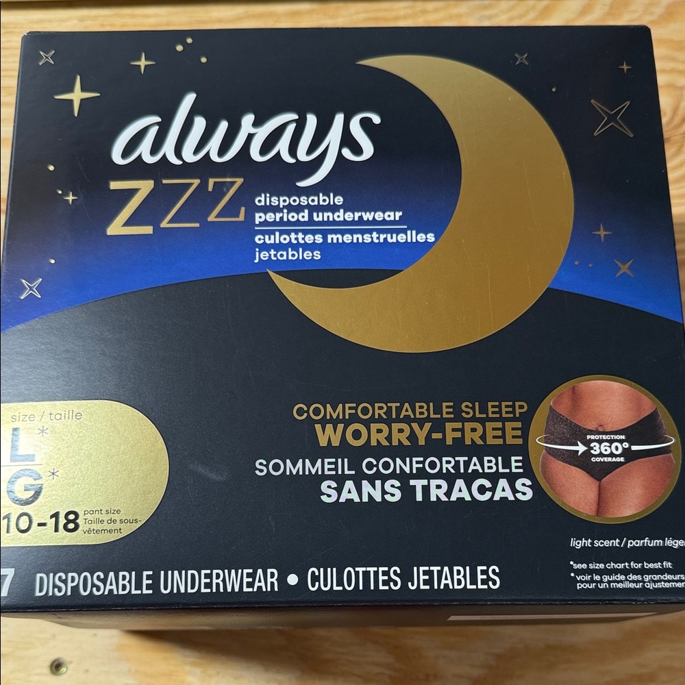 Always ZZZ Disposable Underwear - Black and Gold